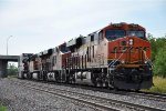 Westbound intermodal waits for a meet